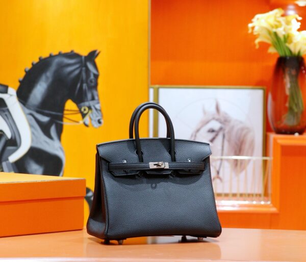 wsxc1778663471975_1 DR96 Factory Birkin Togo Leather CK89 Black Silver Hardware 25cm Full Handmade