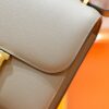 DR96 Factory Constance Epsom Leather Khaki Grey Gold Hardware 18cm Full Handmade