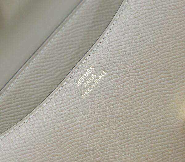 DR96 Factory Constance Epsom Leather Khaki Grey Gold Hardware 18cm Full Handmade