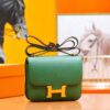 DR96 Factory Constance Epsom Leather Bamboo Green Gold Hardware 18cm Full Handmade