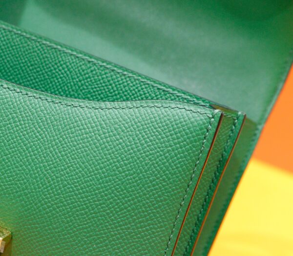 DR96 Factory Constance Epsom Leather Bamboo Green Gold Hardware 18cm Full Handmade