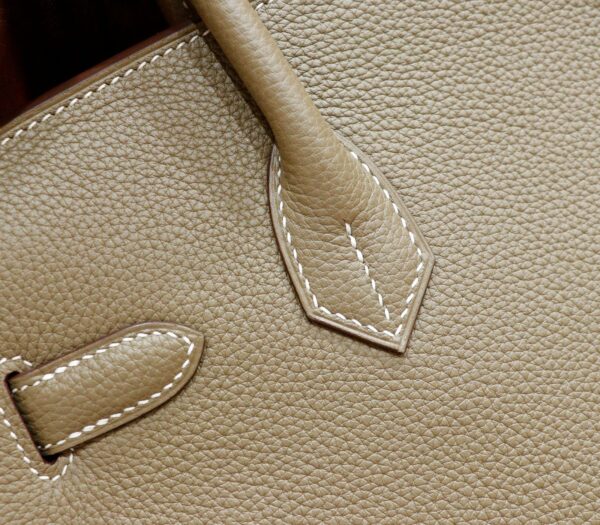 DR96 Factory Birkin Togo Leather CK18 Etoupe Grey Silver Hardware 30cm Full Handmade