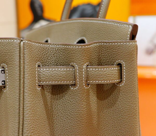 DR96 Factory Birkin Togo Leather CK18 Etoupe Grey Silver Hardware 30cm Full Handmade