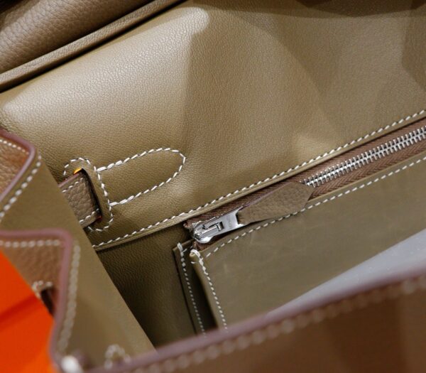 DR96 Factory Birkin Togo Leather CK18 Etoupe Grey Silver Hardware 30cm Full Handmade