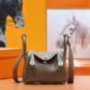 DR96 Factory Mini Lindy Togo Leather CK18 Etoupe Grey Gold Hardware 20cm Full Handmade
