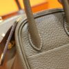 DR96 Factory Mini Lindy Togo Leather CK18 Etoupe Grey Gold Hardware 20cm Full Handmade