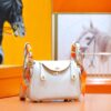 DR96 Factory Mini Lindy Togo Leather CK10 Cream White Gold Hardware 20cm Full Handmade