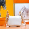 DR96 Factory Mini Lindy Togo Leather CK10 Cream White Gold Hardware 20cm Full Handmade