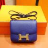 DR96 Factory Constance Epsom Leather Iris Purple Gold Hardware 18cm Full Handmade