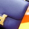 DR96 Factory Constance Epsom Leather Iris Purple Gold Hardware 18cm Full Handmade