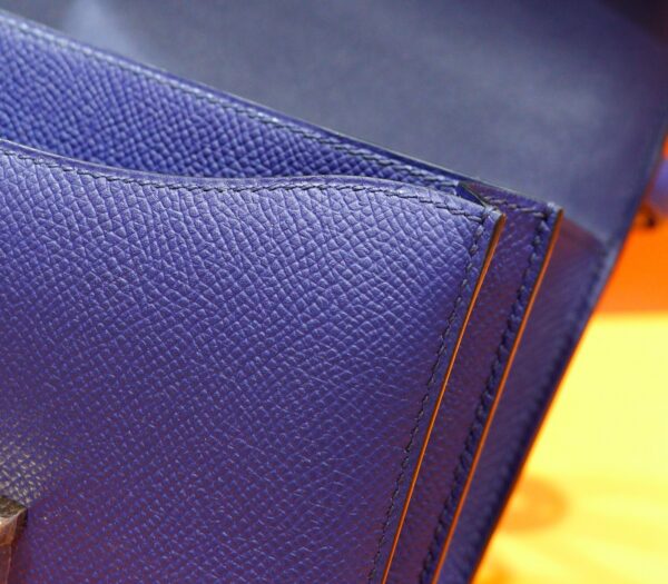 DR96 Factory Constance Epsom Leather Iris Purple Gold Hardware 18cm Full Handmade