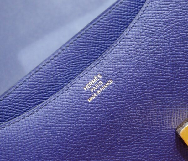 DR96 Factory Constance Epsom Leather Iris Purple Gold Hardware 18cm Full Handmade