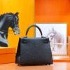 DR96 Factory Kelly Epsom Leather CK89 Black Gold Hardware 25cm Full Handmade