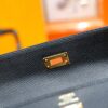 DR96 Factory Kelly Epsom Leather CK89 Black Gold Hardware 25cm Full Handmade