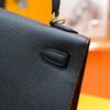 DR96 Factory Kelly Epsom Leather CK89 Black Gold Hardware 25cm Full Handmade