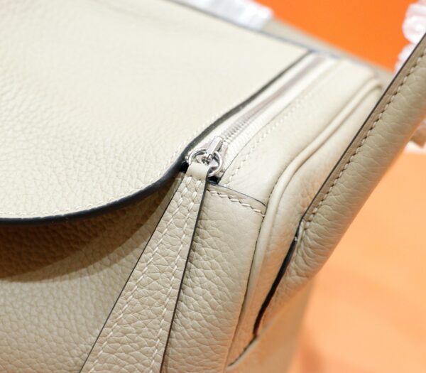DR96 Factory Lindy Togo Leather Turtledove Khaki Silver Hardware 26cm Full Handmade