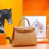 DR96 Factory Kelly Epsom Leather Golden Brown Gold Hardware 25cm Full Handmade