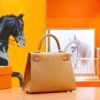 DR96 Factory Kelly Epsom Leather Golden Brown Gold Hardware 25cm Full Handmade
