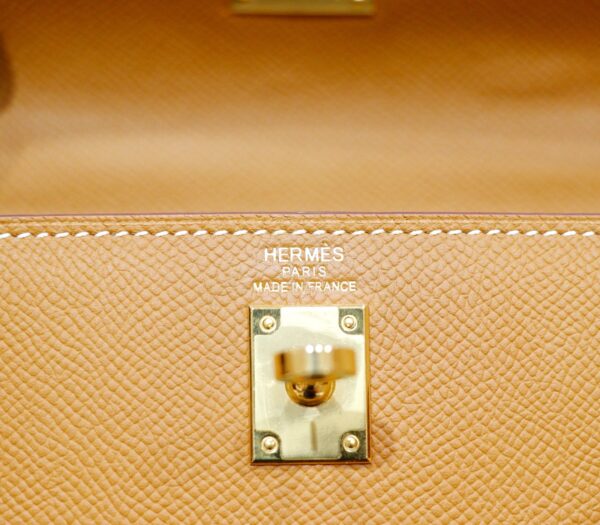 DR96 Factory Kelly Epsom Leather Golden Brown Gold Hardware 25cm Full Handmade