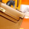 DR96 Factory Kelly Epsom Leather Golden Brown Gold Hardware 25cm Full Handmade