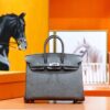DR96 Factory Birkin Togo Leather Nobel Deep Grey Silver Hardware 25cm Full Handmade