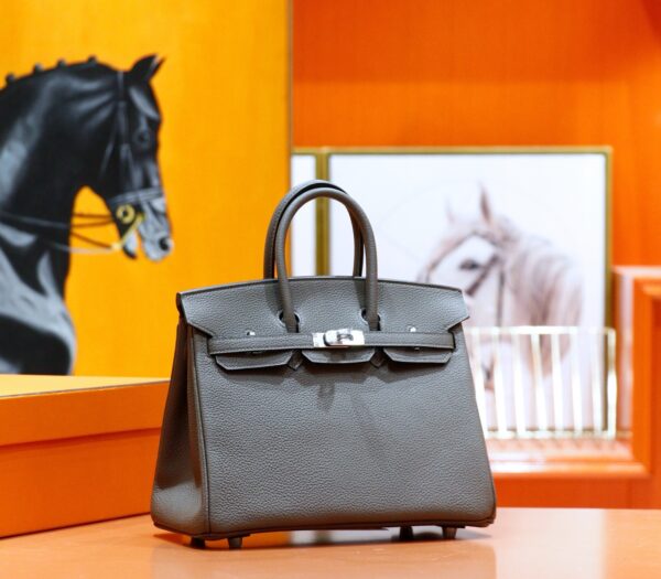 DR96 Factory Birkin Togo Leather Nobel Deep Grey Silver Hardware 25cm Full Handmade
