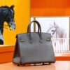 DR96 Factory Birkin Togo Leather Nobel Deep Grey Silver Hardware 25cm Full Handmade