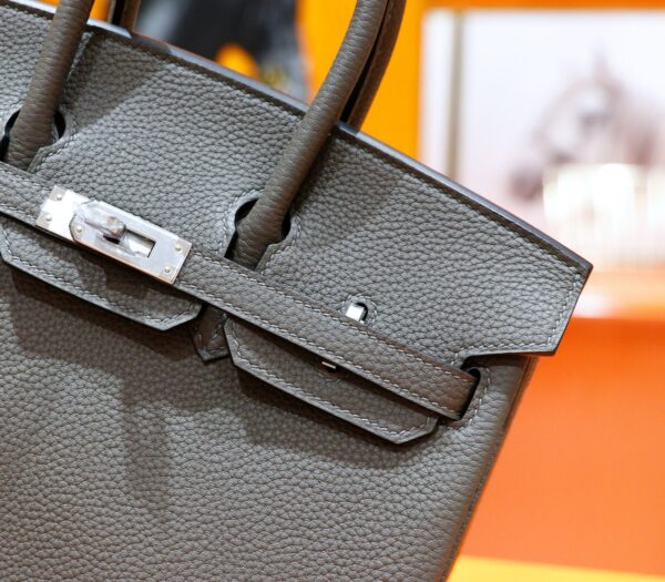 DR96 Factory Birkin Togo Leather Nobel Deep Grey Silver Hardware 25cm Full Handmade