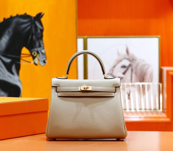 wsxc1779716091436_0 DR96 Factory Kelly Togo Leather Turtledove Khaki Gold Hardware 25cm Full Handmade