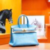 DR96 Factory Birkin Togo Leather Candy Blue Silver Hardware 30cm Full Handmade