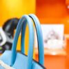 DR96 Factory Birkin Togo Leather Candy Blue Silver Hardware 30cm Full Handmade