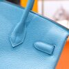 DR96 Factory Birkin Togo Leather Candy Blue Silver Hardware 30cm Full Handmade