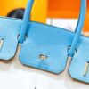 DR96 Factory Birkin Togo Leather Candy Blue Silver Hardware 30cm Full Handmade