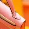 DR96 Factory Mini Kelly Epsom Leather Sakura Pink Silver Hardware 19cm Full Handmade