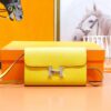 wsxc1780049619127_1 DR96 Factory Constance TO GO Epsom Leather Amber Yellow Silver Hardware 20cm Full Handmade