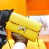 wsxc1780049619127_3 DR96 Factory Constance TO GO Epsom Leather Amber Yellow Silver Hardware 20cm Full Handmade