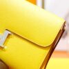 wsxc1780049619127_4 DR96 Factory Constance TO GO Epsom Leather Amber Yellow Silver Hardware 20cm Full Handmade