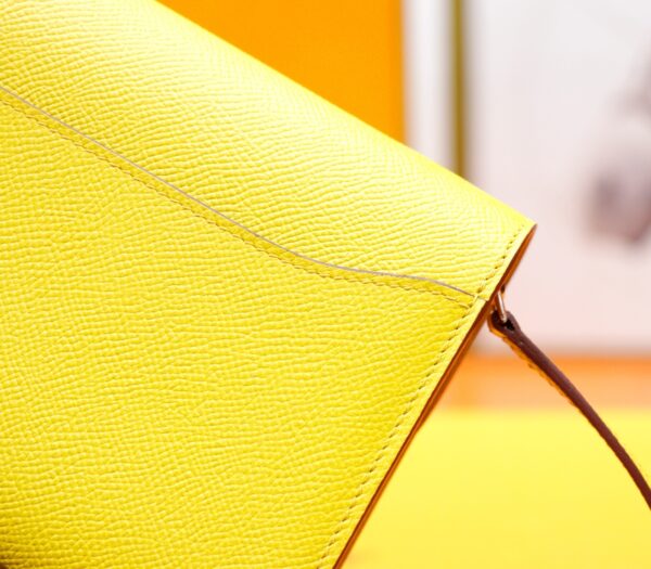 wsxc1780049619127_5 DR96 Factory Constance TO GO Epsom Leather Amber Yellow Silver Hardware 20cm Full Handmade