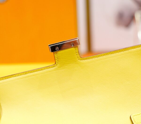 wsxc1780049619127_6 DR96 Factory Constance TO GO Epsom Leather Amber Yellow Silver Hardware 20cm Full Handmade