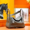 DR96 Factory Lindy Togo Leather Medium Grey Silver Hardware 26cm Full Handmade