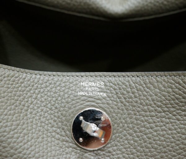 DR96 Factory Lindy Togo Leather Medium Grey Silver Hardware 26cm Full Handmade