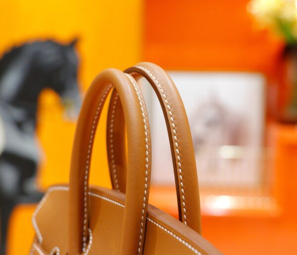 DR96 Factory Birkin Swift Leather & Canvas Golden Brown Gold Hardware 25cm Full Handmade