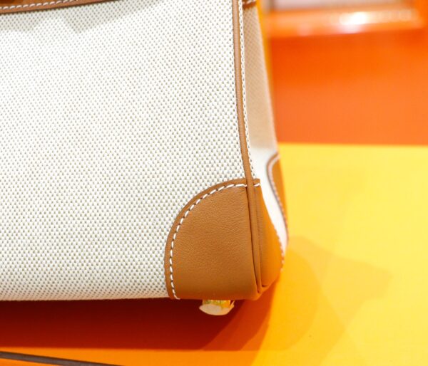 DR96 Factory Birkin Swift Leather & Canvas Golden Brown Gold Hardware 25cm Full Handmade