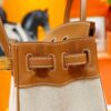 DR96 Factory Birkin Swift Leather & Canvas Golden Brown Gold Hardware 25cm Full Handmade