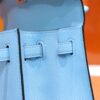 DR96 Factory Kelly Epsom Leather Candy Blue Silver Hardware 25cm Full Handmade