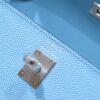 DR96 Factory Kelly Epsom Leather Candy Blue Silver Hardware 25cm Full Handmade