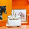 DR96 Factory Birkin Togo Leather Cream White Gold Hardware 25cm Full Handmade