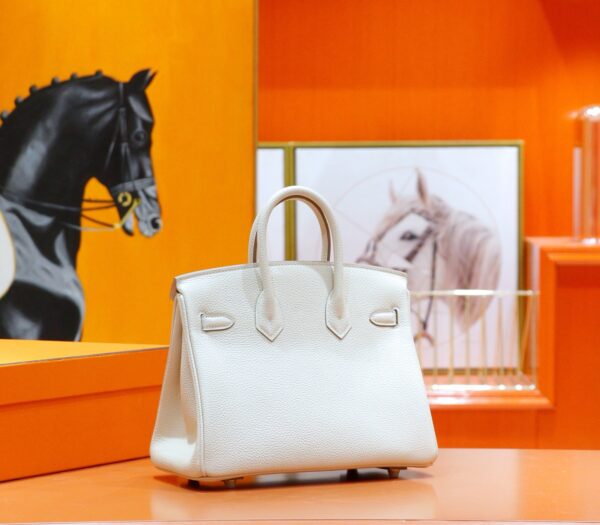 DR96 Factory Birkin Togo Leather Cream White Gold Hardware 25cm Full Handmade