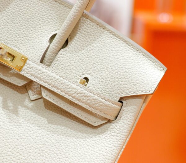 DR96 Factory Birkin Togo Leather Cream White Gold Hardware 25cm Full Handmade