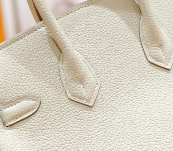 DR96 Factory Birkin Togo Leather Cream White Gold Hardware 25cm Full Handmade
